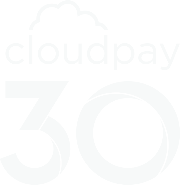 CloudPay 30 Logo CMYK CP White